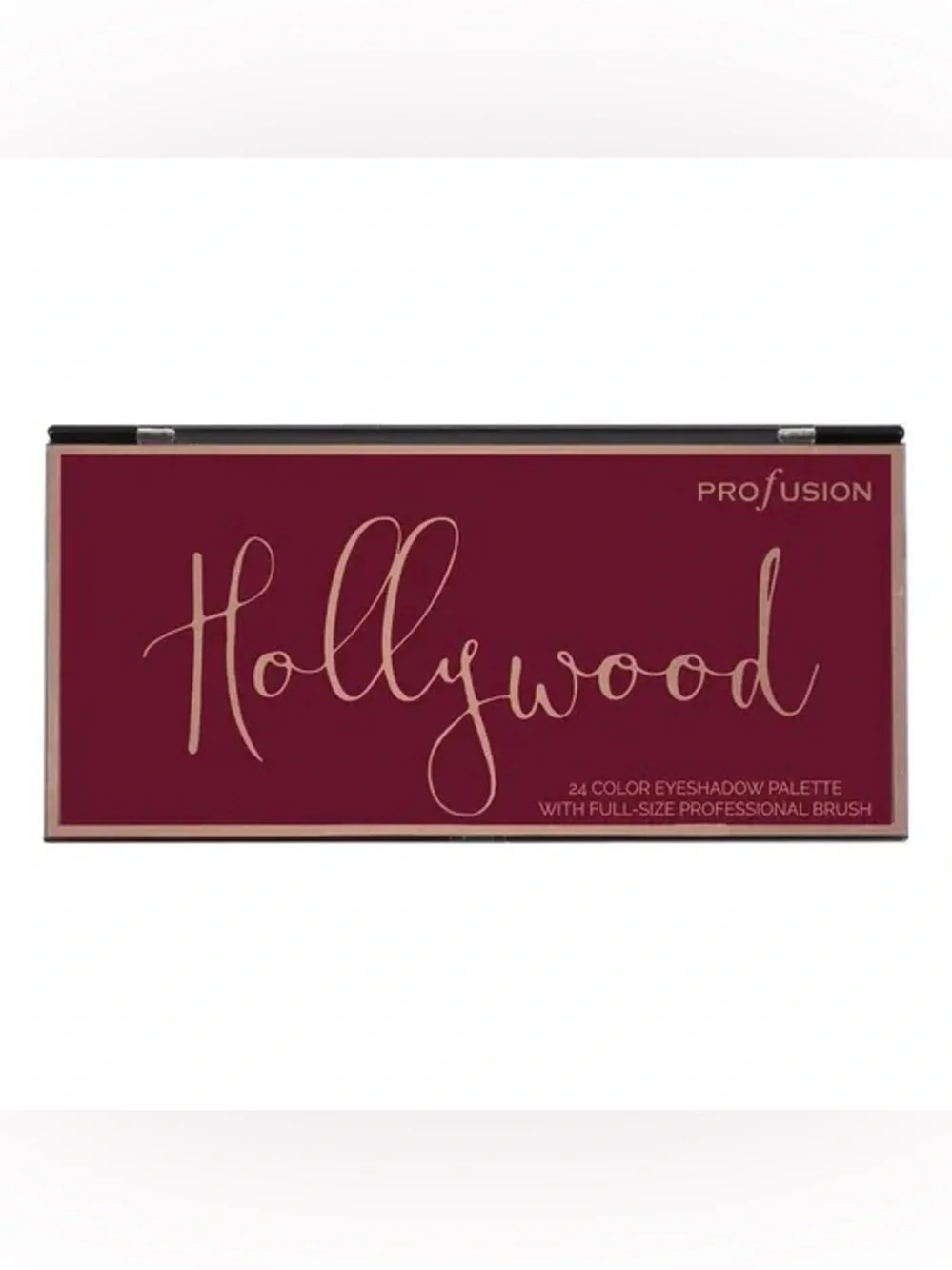New Profusion Cosmetics Hollywood Script Wall Art in Burgundy with Gold Letterin